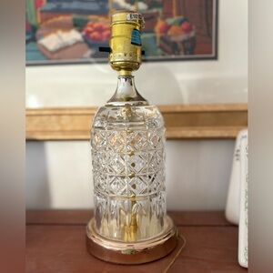 Vintage Cut Crystal Glass Lamp